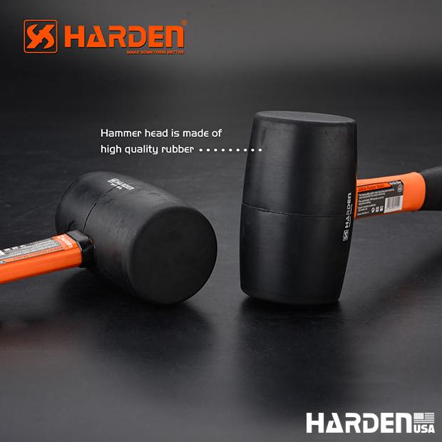 Black Rubber Mallet with Fiberglass Handle