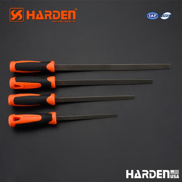 Triangular half smooth file with soft handle