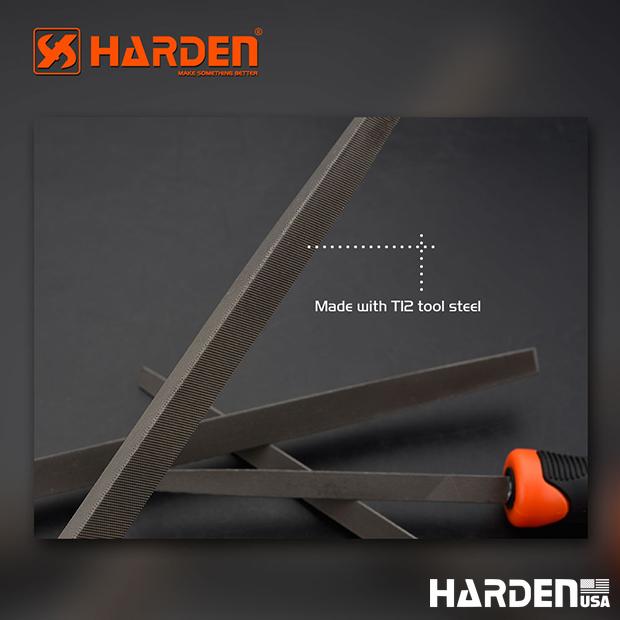 Triangular half smooth file with soft handle