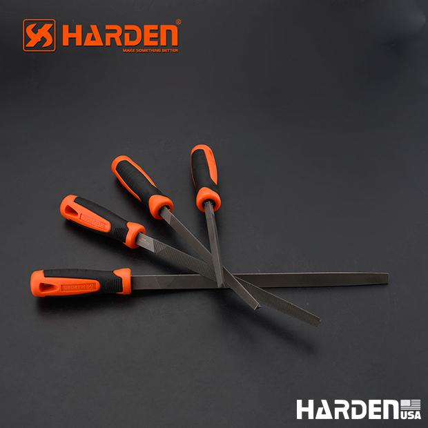 Triangular half smooth file with soft handle