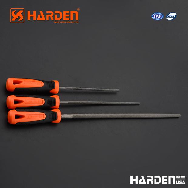 Round second cut file with soft handle