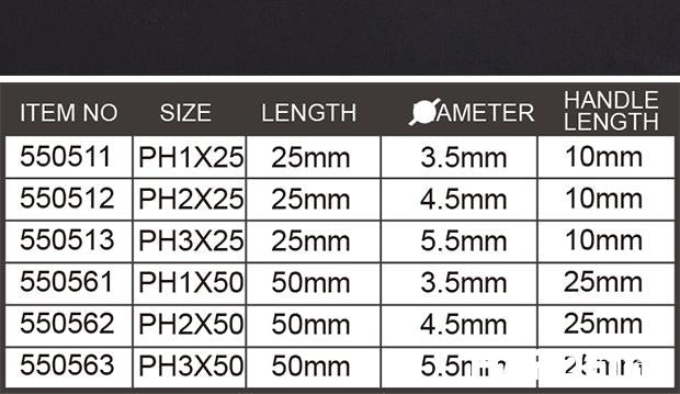 Philips Screwdriver Bits Set