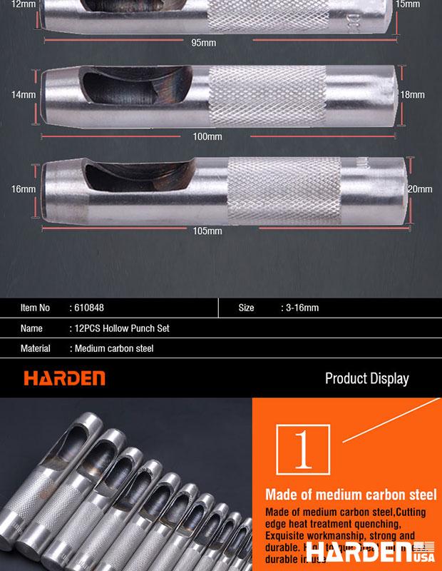 3-16mm 12Pcs Hollow Punch Set
