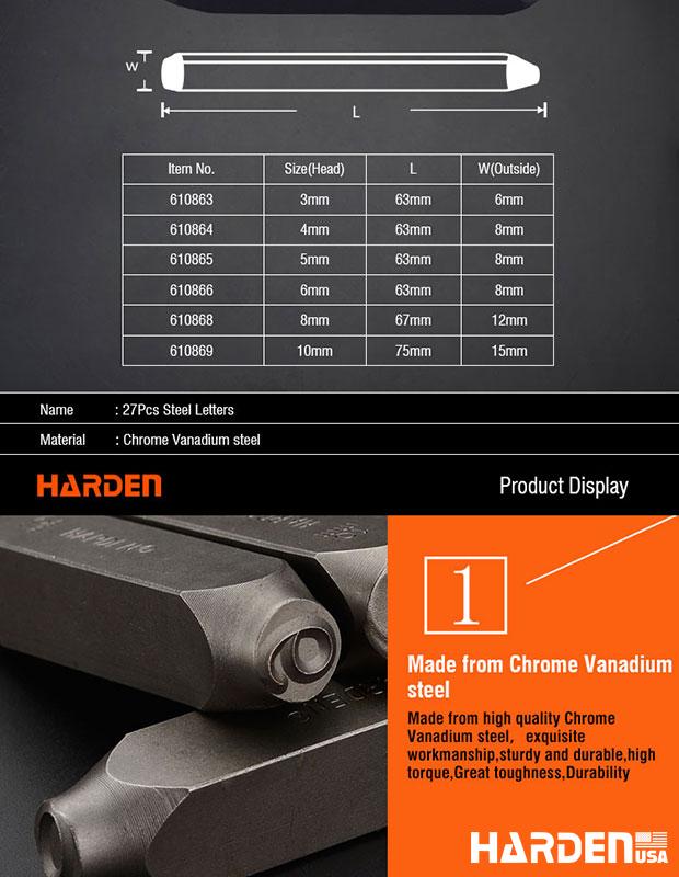 27Pcs Steel Letter