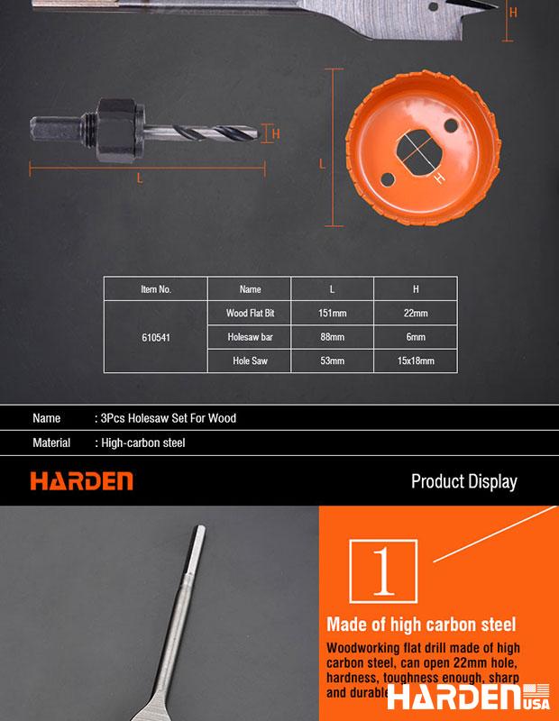 3Pcs Hole saw Set For wood