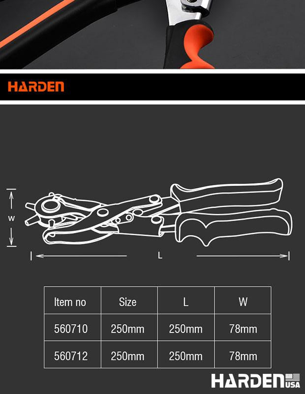 250mm Pro Rotary Punch With Multi Hole