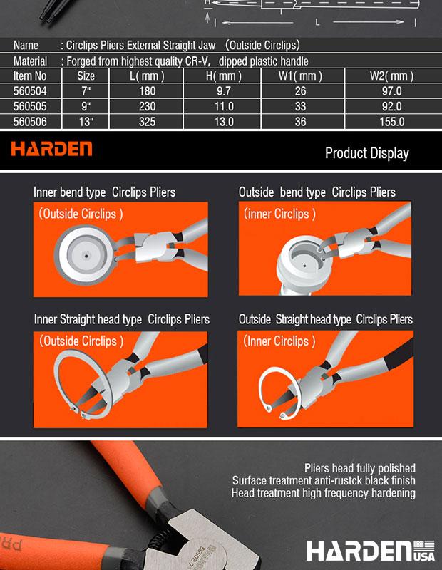 Circlip Plier External Straight Jaw
