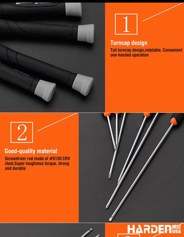 Professional 6PCS Plastic Handle Precision Screwdriver Set
