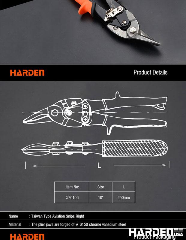 10" Taiwan Type Aviation Snips Right