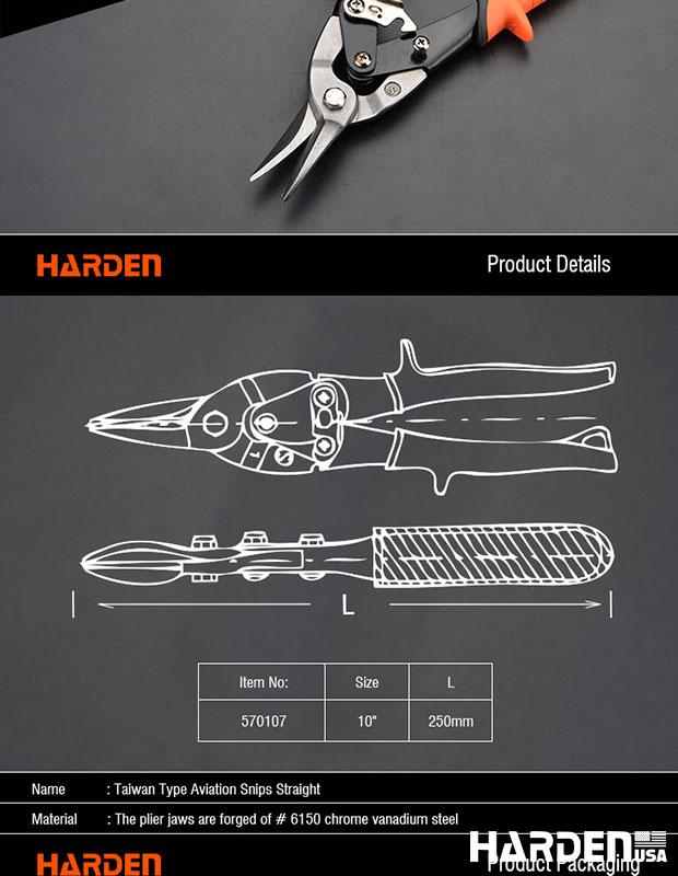 10" Taiwan Type Aviation Snips Straight