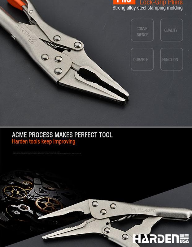 9" Long Nose Lock Grip Plier