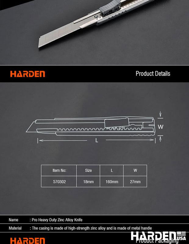 18mm PRO Heavy Duty Zinc Alloy Knife