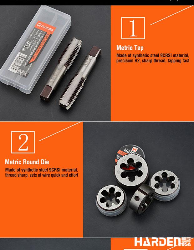 12Pcs Tap and Die Set