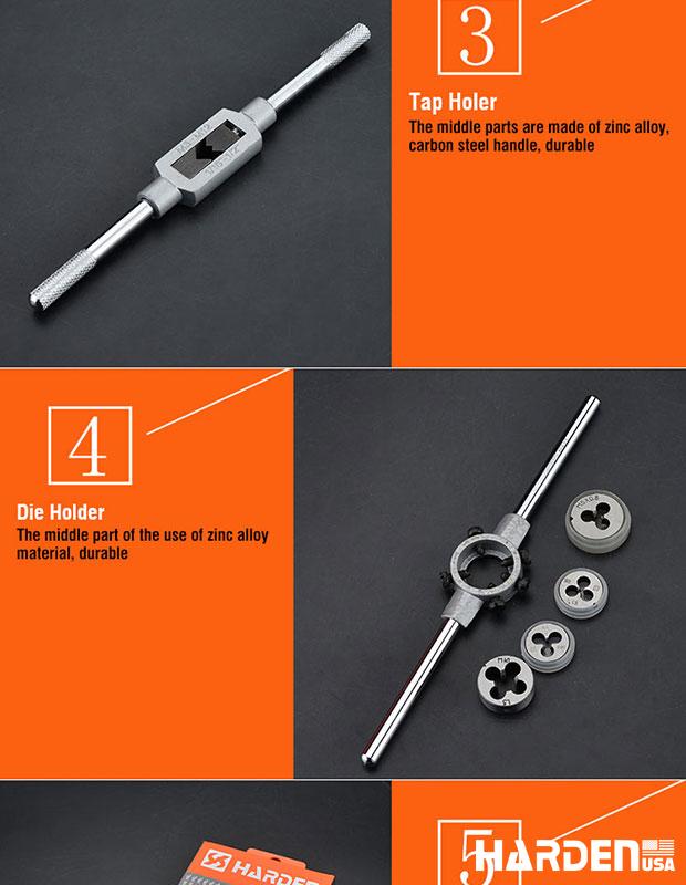 40Pcs Metric Tap and Die Set