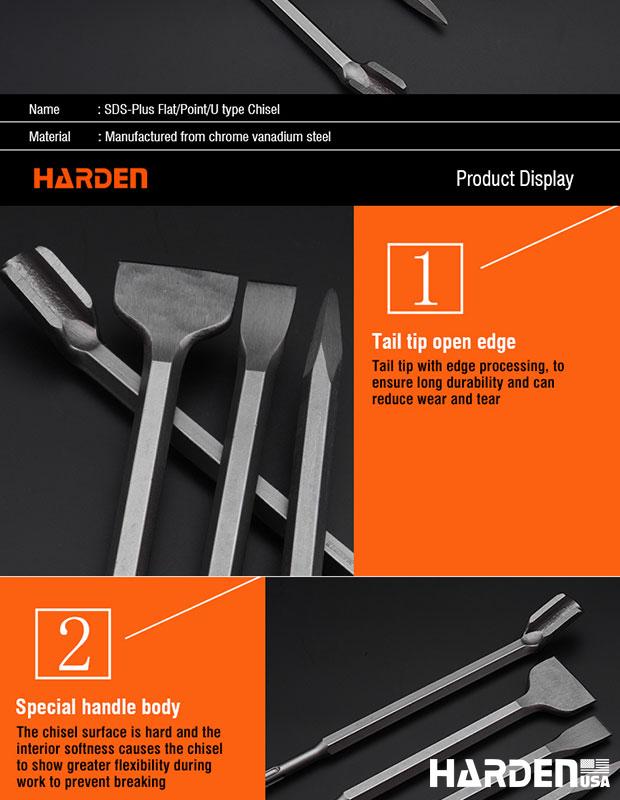 SDS-Plus Flat/Point/U type Chisel