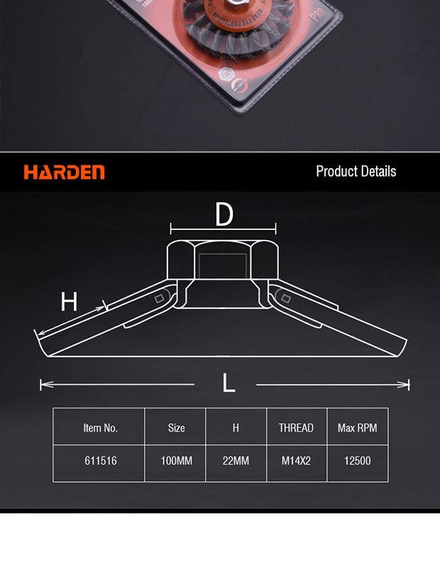 100mmxM14x2.0 Twist Wire Belvel Brush