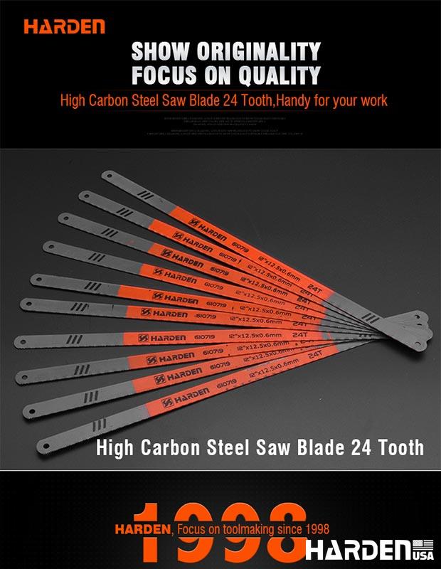 10Pcs 12" High Carbon Steel Saw Blade 24 Tooth