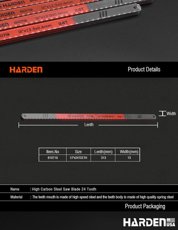10Pcs 12" High Carbon Steel Saw Blade 24 Tooth