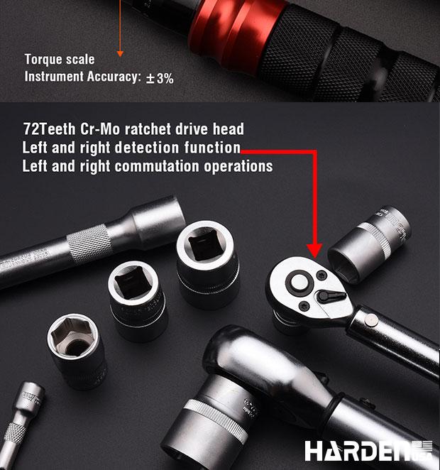 5-25N.m 13Pcs 1/4" Torque Wrench Set