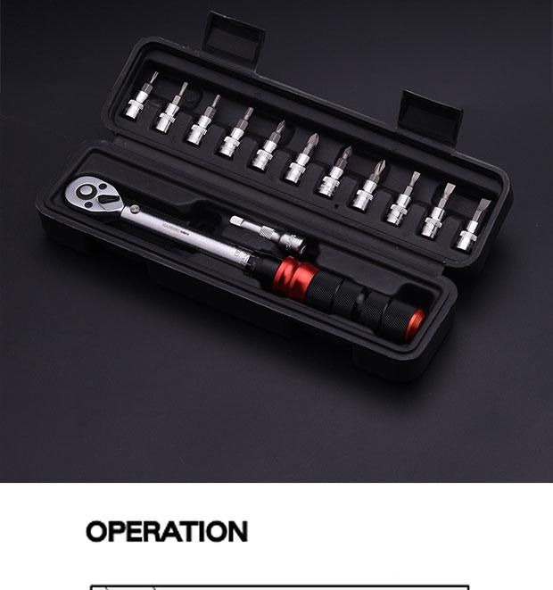 5-25N.m 13Pcs 1/4" Torque Wrench Set