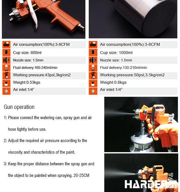 1000ml Suction Spray Gun