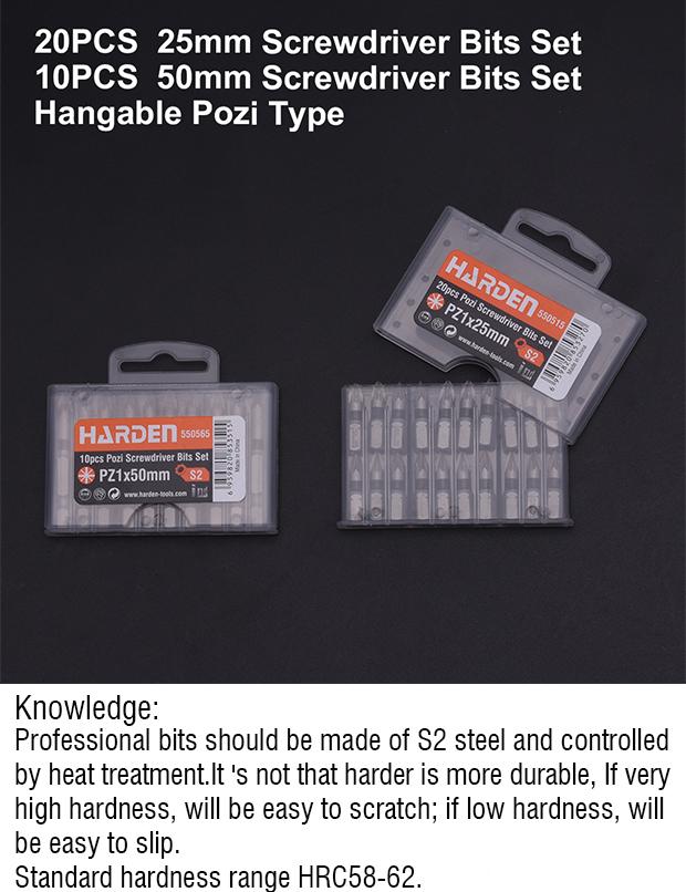 Pozi Screwdriver Bits Set