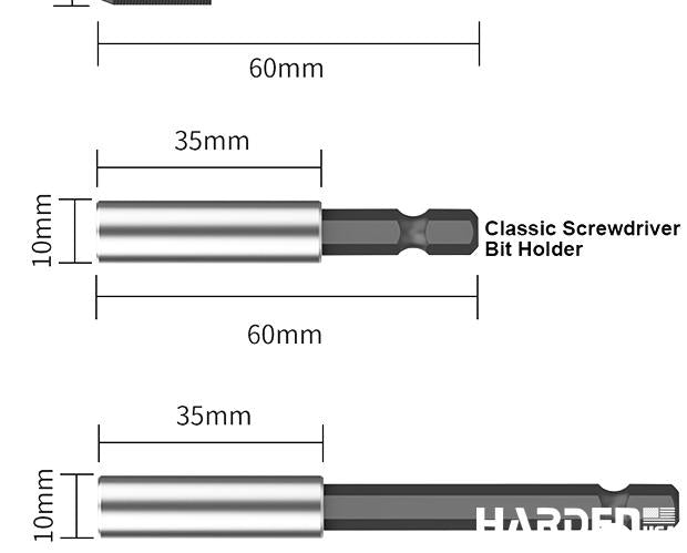 1/4" Screwdriver Bit Holder With Quick Release