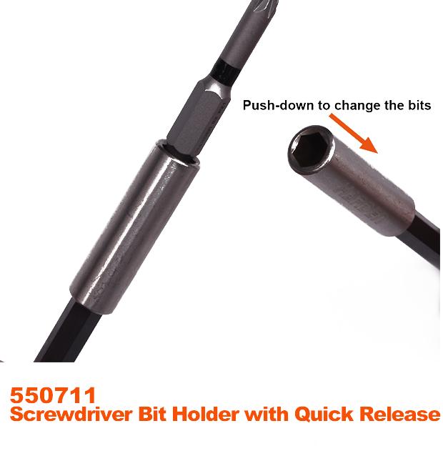 1/4" Screwdriver Bit Holder With Quick Release