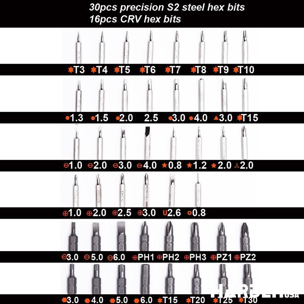 50Pcs CR-V Screwdriver Bits Set