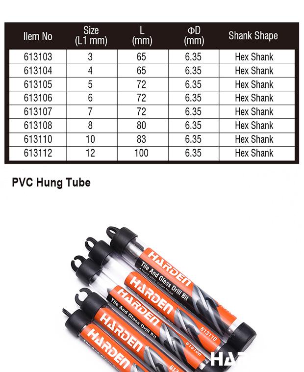 Tile and Glass Drill Bit 3mm - 12mm