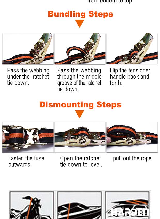 2Pcs Ratchet Tie Down Set