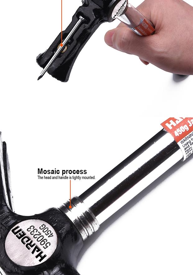 300G Japanese Claw Hammer With Fiberglass Handle