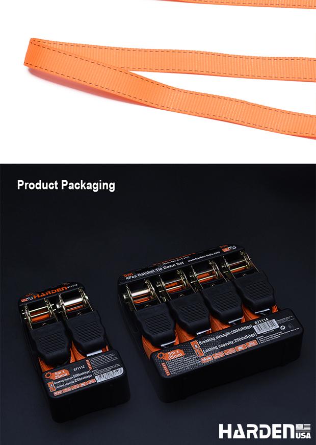 2Pcs / 4 Pcs Ratchet Tie Down Set