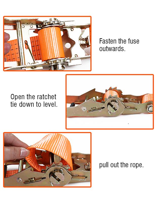4Pcs Ratchet Tie Down Set