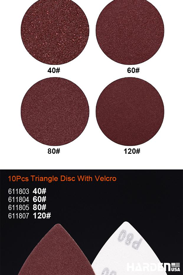 10Pcs Triangle Disc With Velcro