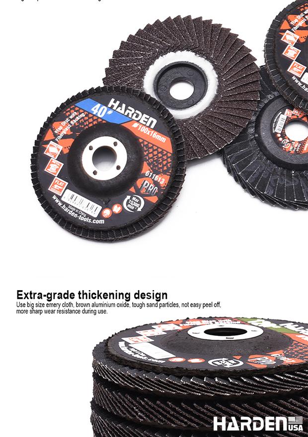 Curved Flap Disc With Fiberglass Backing
