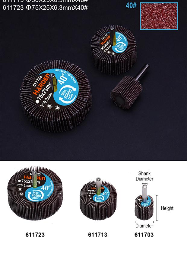 40 Mesh Flap wheel with shaft