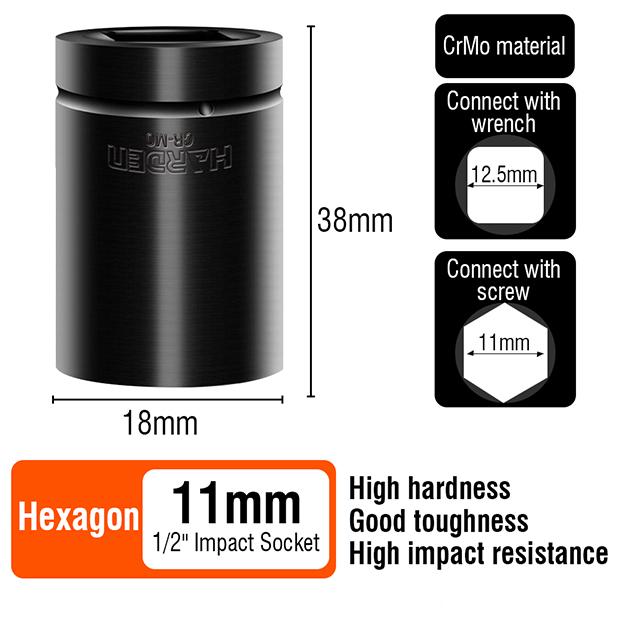 8mm-32mm 1/2" Impact Socket