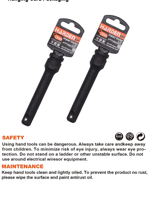 75-250mm 1/2" Impact Extension Bar