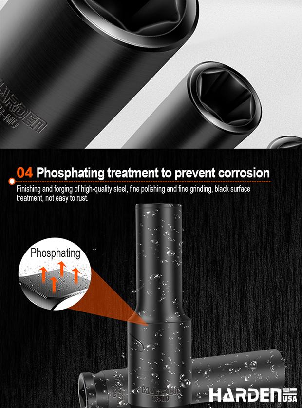 10Pcs 1/2" Impact Deep Socket Set