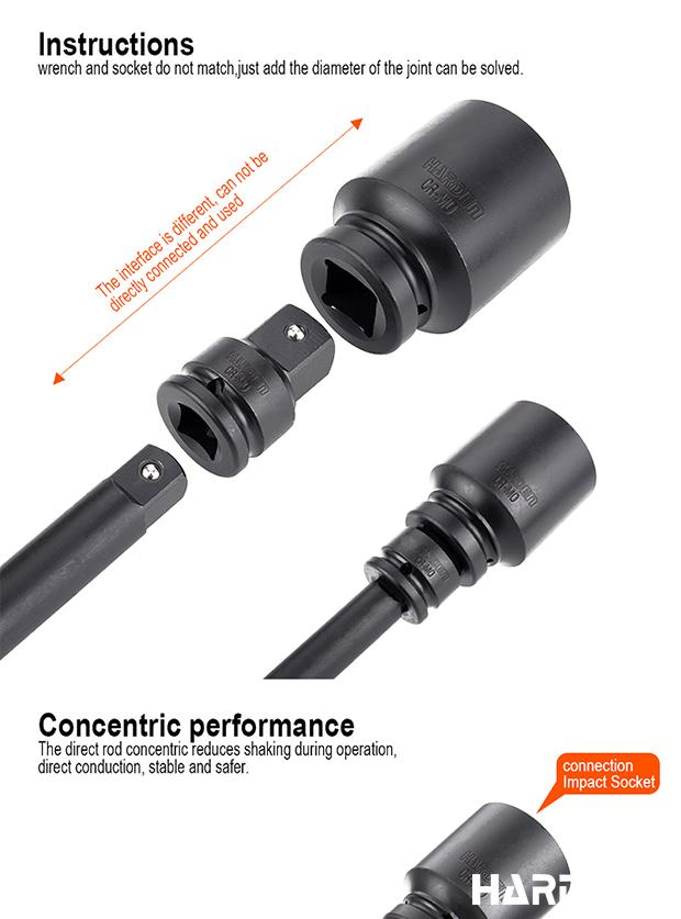 8Pcs 1/2" Impact Adaptor Set