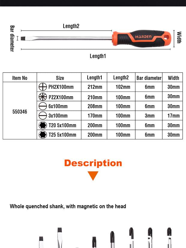 6Pcs Screwdriver Set