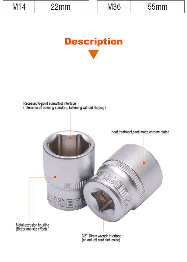 6-24mm 3/8" Hexagon Socket