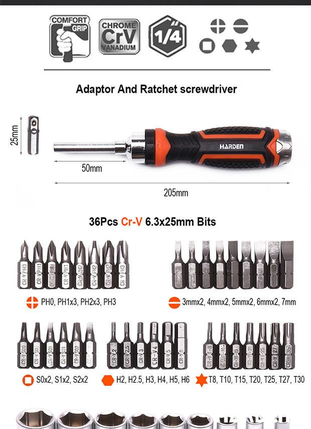 47Pcs Ratchet Screwdriver Set