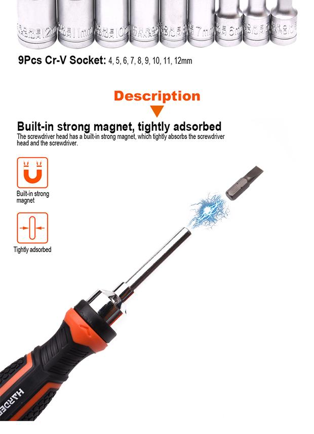 47Pcs Ratchet Screwdriver Set