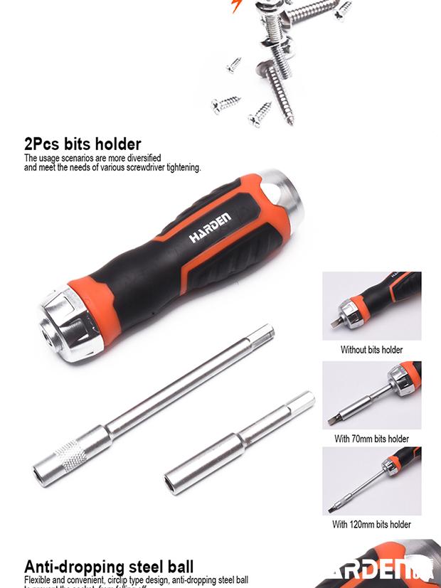 38Pcs Ratchet Screwdriver & Bits Set