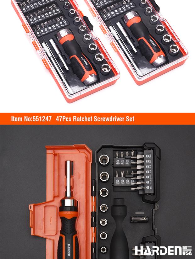 38Pcs Ratchet Screwdriver & Bits Set