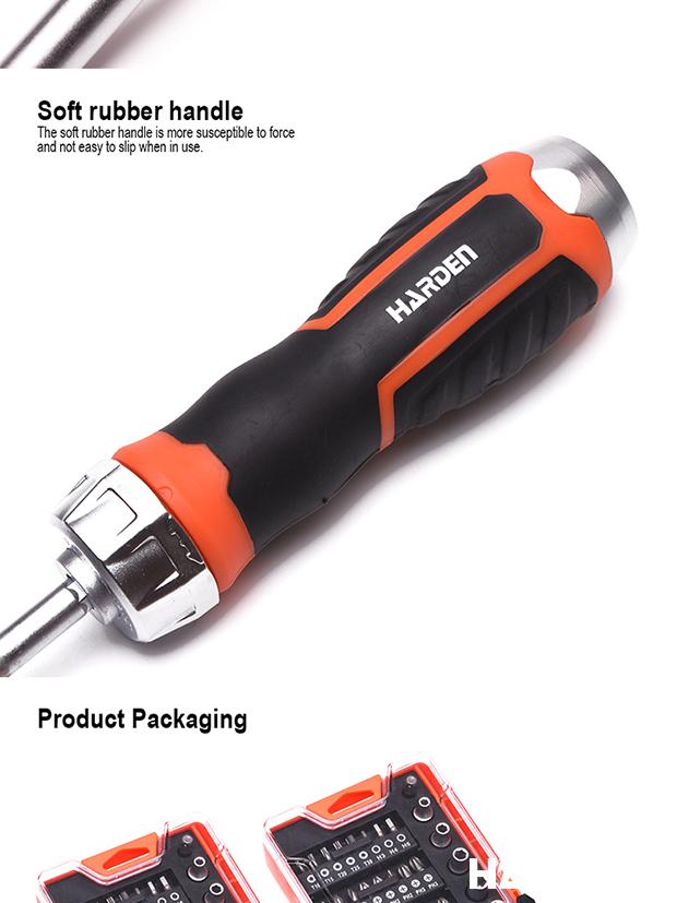 38Pcs Ratchet Screwdriver & Bits Set