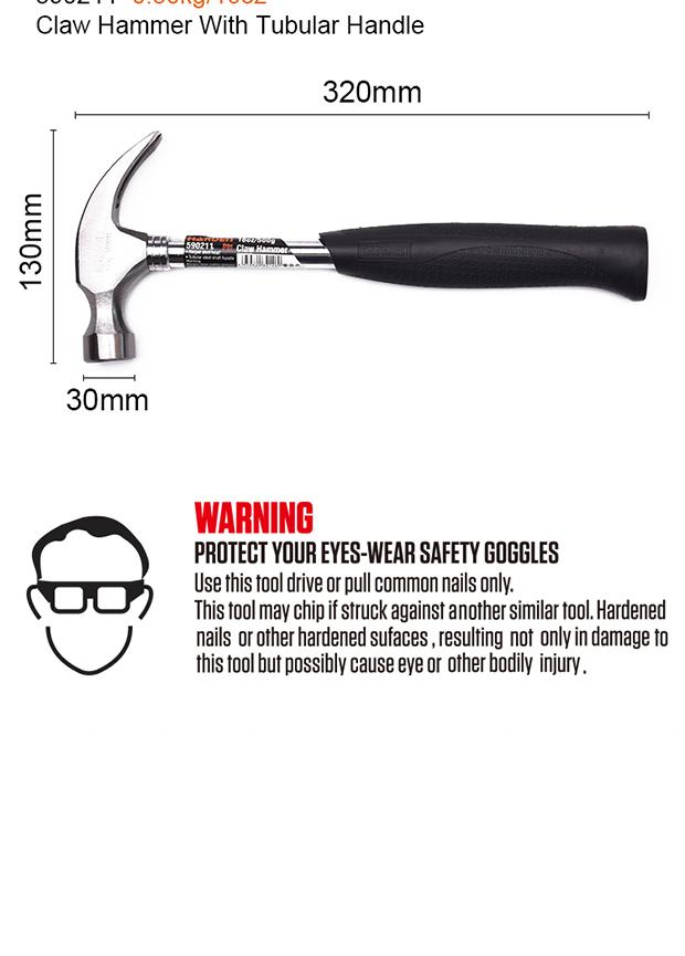 Claw Hammer with Tubular Handle