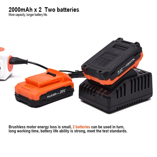 20V Cordless Drill (with 2pcs batteries and nylon bag)